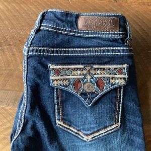 ROCK&ROLL COWGIRL Rival Low Rise Bootcut Jeans